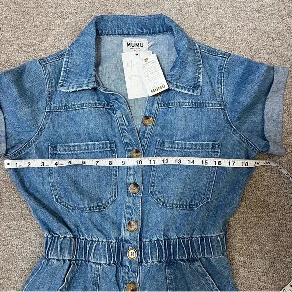 Show Me Your MuMu Canon Denim Romper - Picture 12 of 12